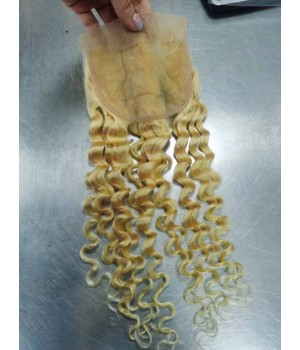 613# Free Part 4x4 Human Hair  Lace Closure Body Wave / Straight / Deep Wave
